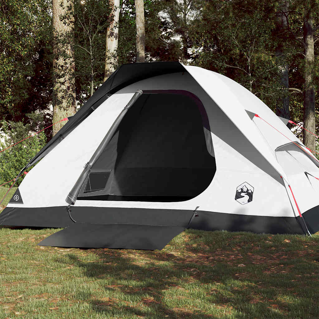 vidaXL Tienda de campaña iglú 4 personas tela opaca impermeable blanco