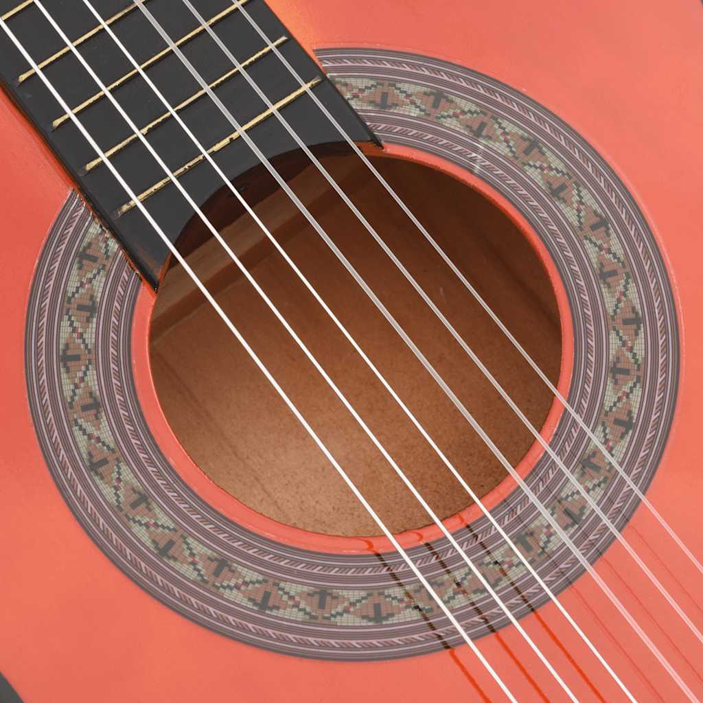 vidaXL Guitarra clásica para principiantes y niños madera tilo 1/2 34" - Image 6