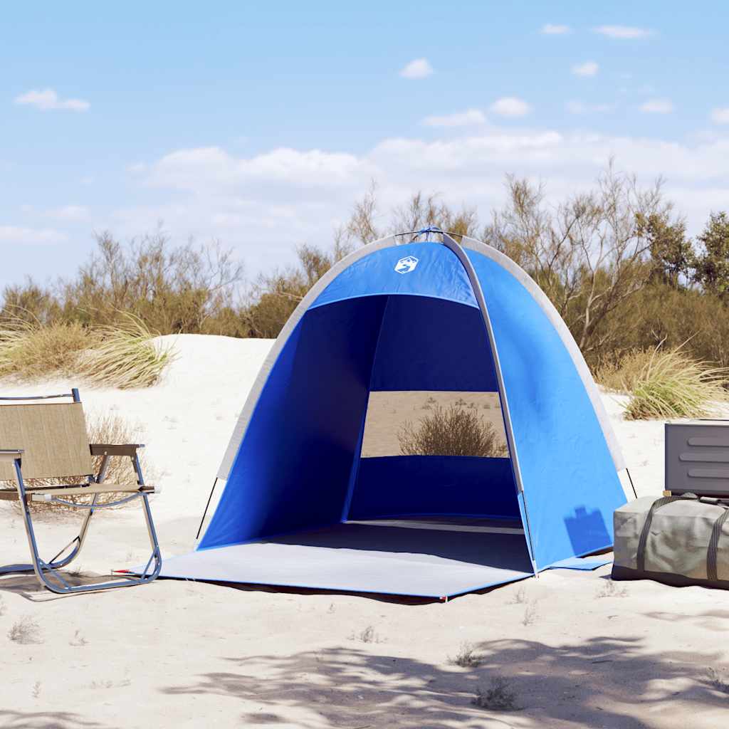 vidaXL Tienda de playa para 3 personas impermeable azul celeste - Image 3