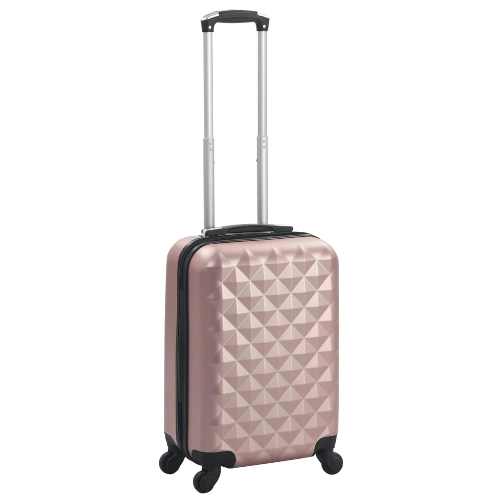 vidaXL Maleta con ruedas trolley rígida rosa dorado ABS