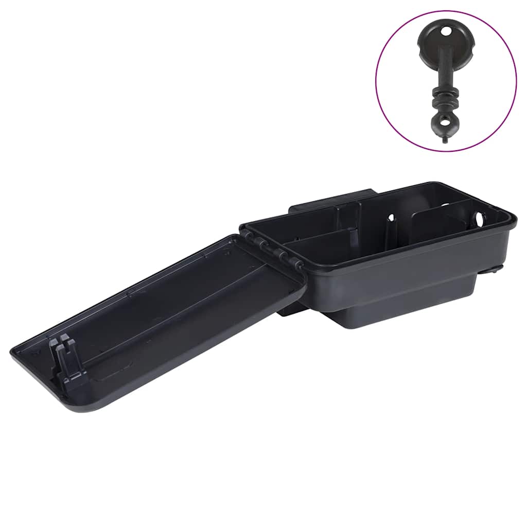 vidaXL Trampas para ratones 4 uds. negro 22x12,5x7,5 cm