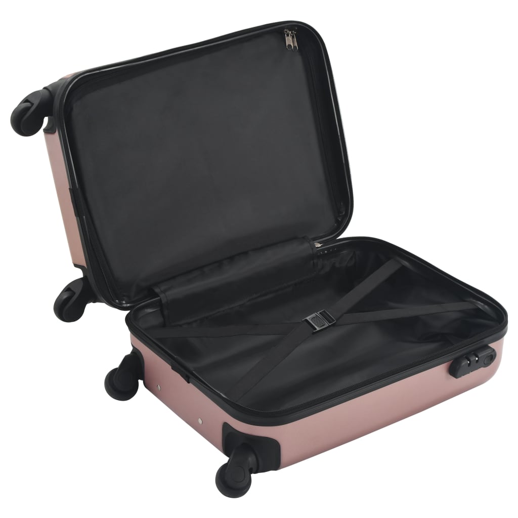 vidaXL Maleta con ruedas trolley rígida rosa dorado ABS - Image 5