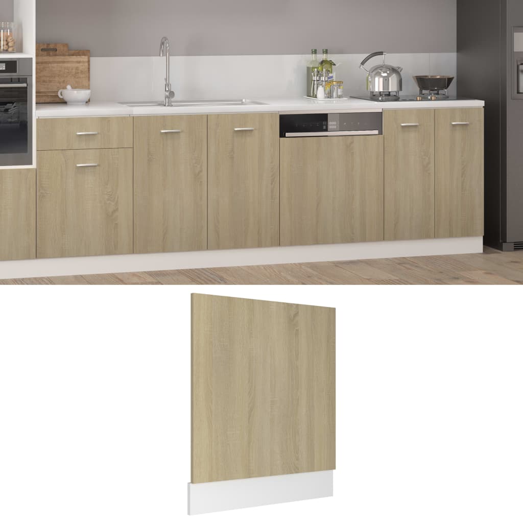 vidaXL Panel para lavavajillas "Lyon" roble Sonoma 59,5x3x67 cm madera de ingeniería