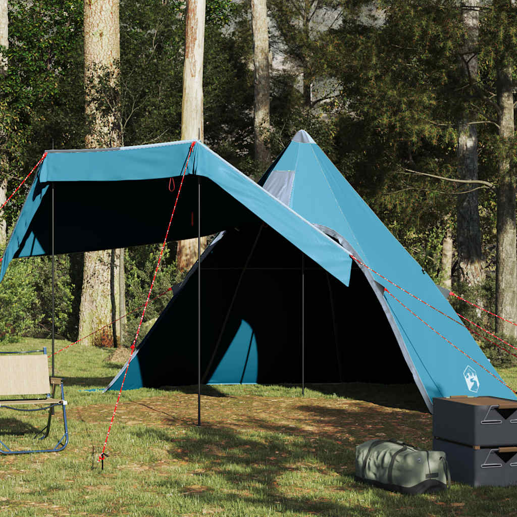 vidaXL Tienda de campaña tipi para 5 personas impermeable azul