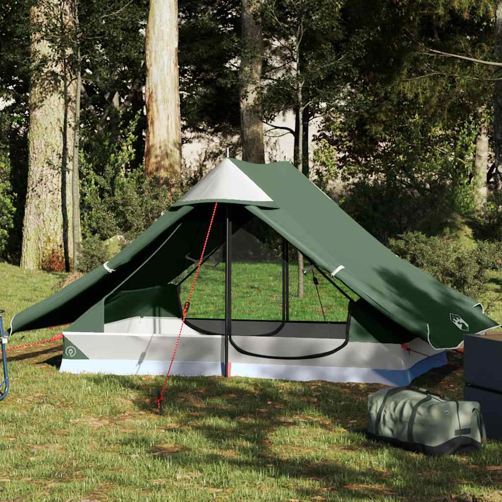 vidaXL Tienda de campaña para 2 personas impermeable verde