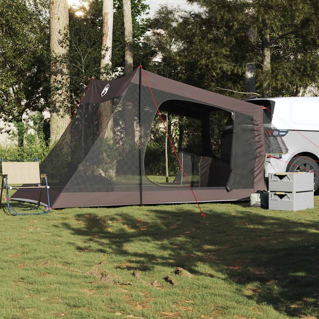 vidaXL Tienda de campaña para coche para 2 personas impermeable marrón