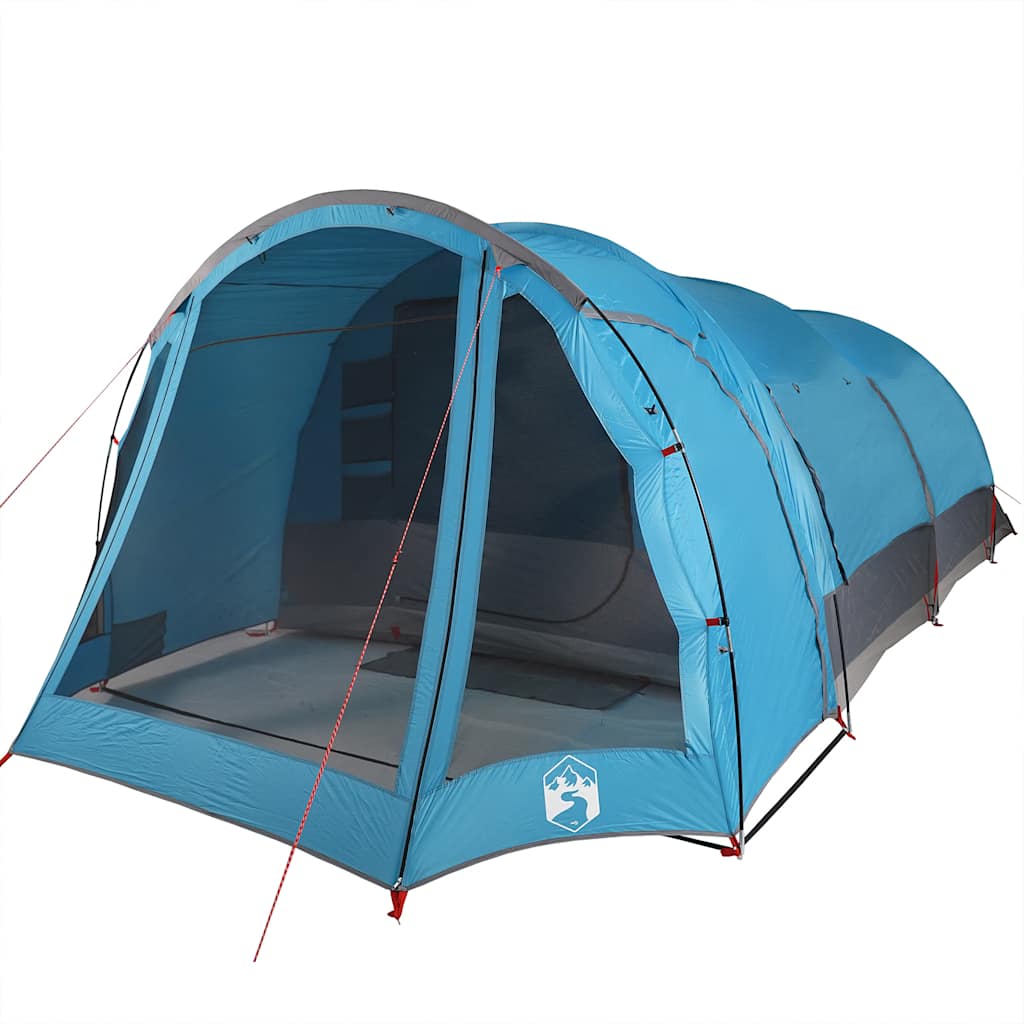 vidaXL Tienda de campaña familiar túnel 8 personas impermeable azul - Image 5