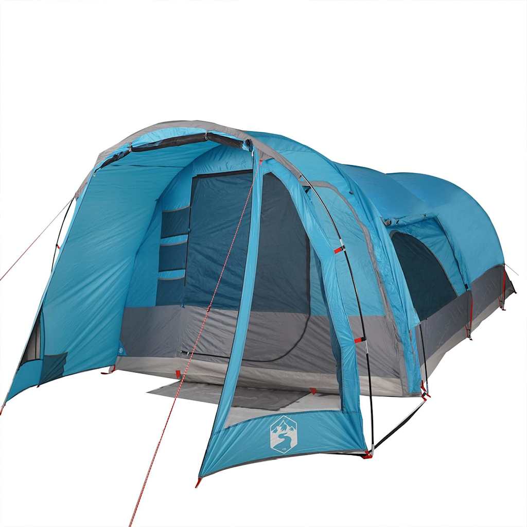 vidaXL Tienda de campaña familiar túnel 8 personas impermeable azul - Image 4