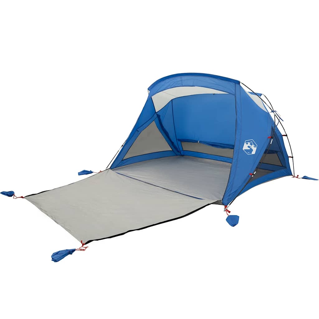 vidaXL Tienda de playa para 2 personas impermeable azul celeste - Image 3