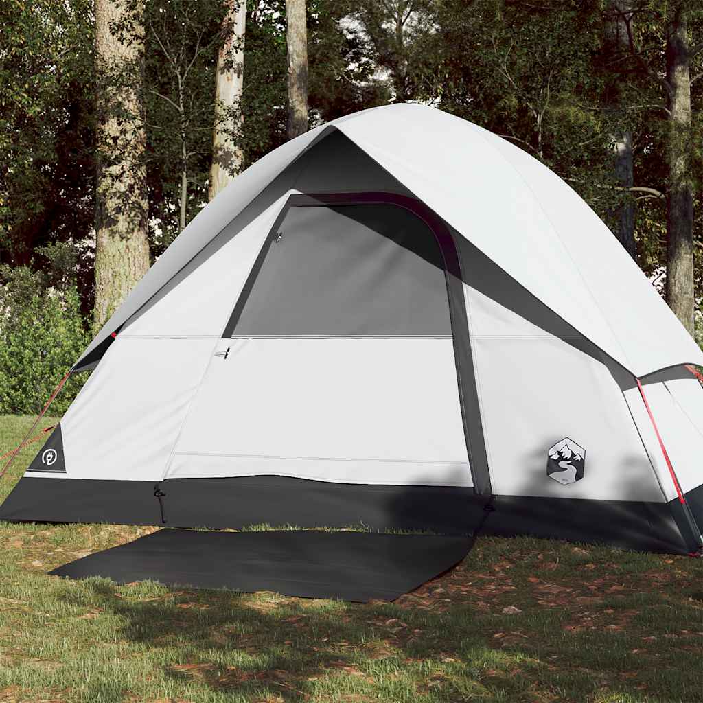vidaXL Tienda de campaña iglú 3 personas tela opaca impermeable blanco