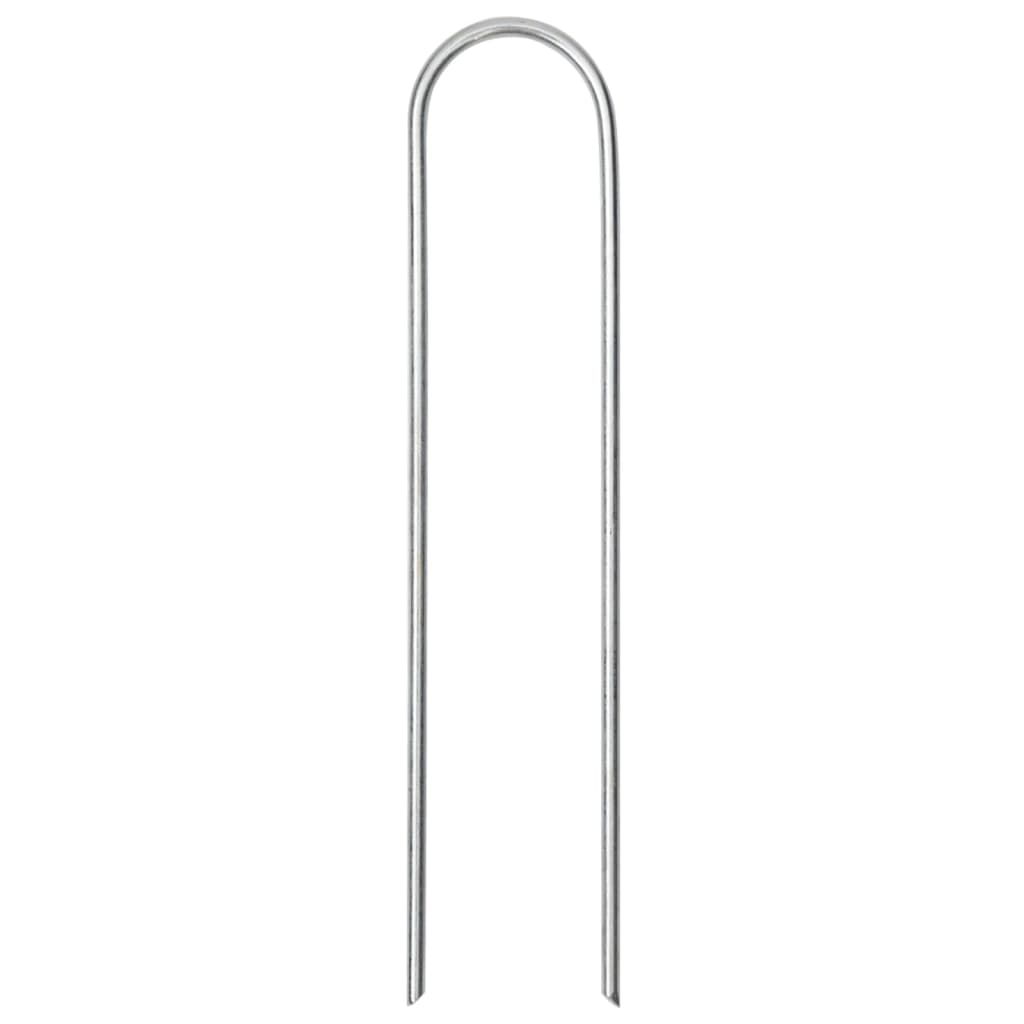 vidaXL Clavijas de tierra forma U 50 uds acero galvanizado 15x3,5 cm - Image 3