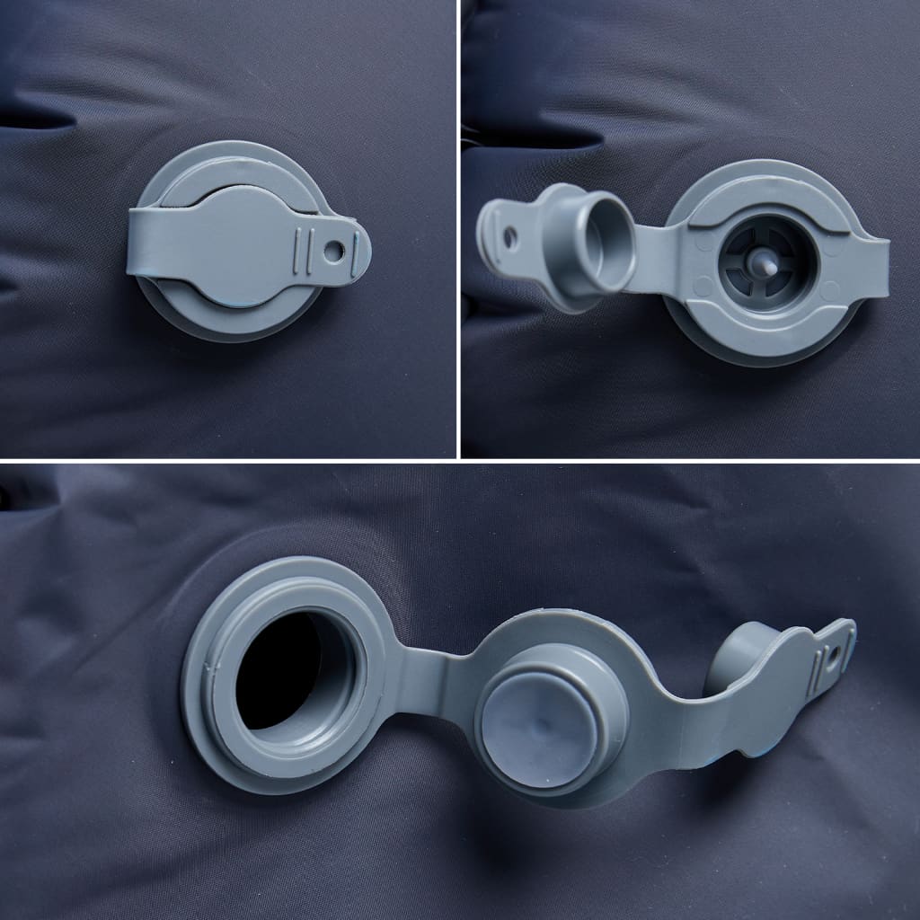 vidaXL Colchón de camping inflable con almohada 1 persona gris - Image 4