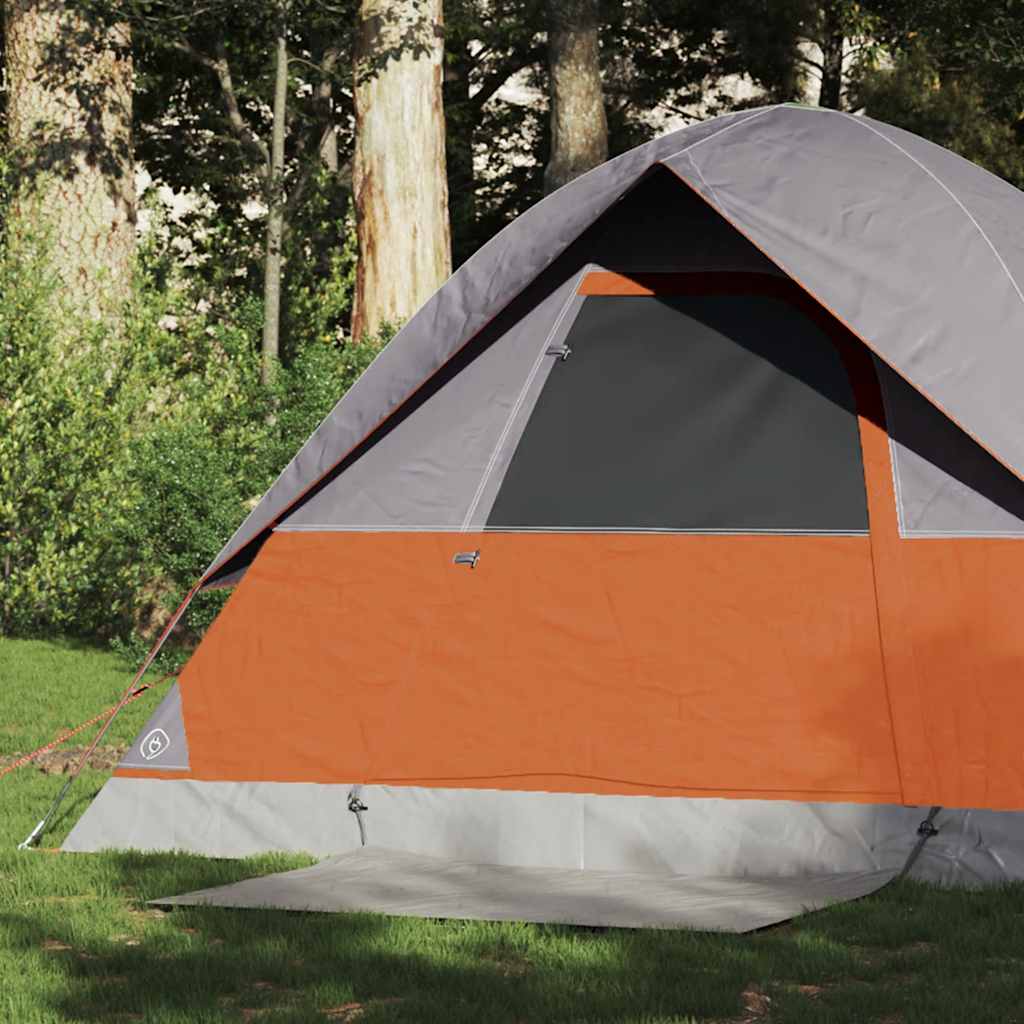 vidaXL Tienda de campaña iglú para 2 personas impermeable naranja