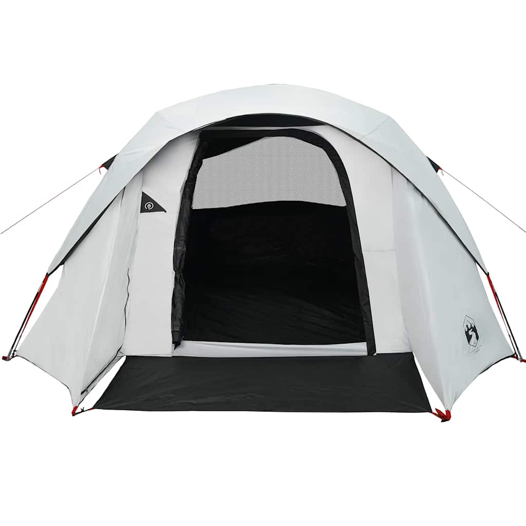 vidaXL Tienda familiar 6 personas tela opaca impermeable blanca - Image 5