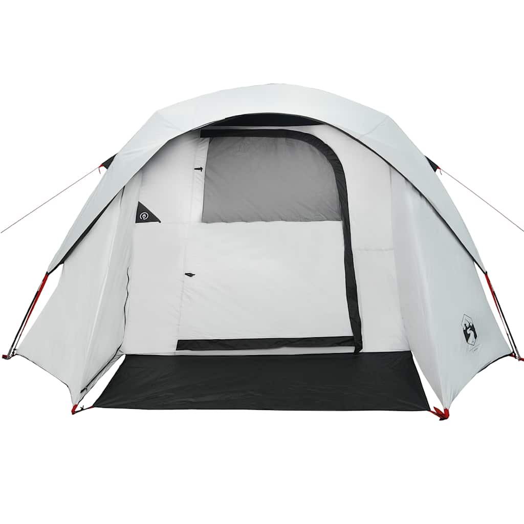 vidaXL Tienda familiar 6 personas tela opaca impermeable blanca - Image 6