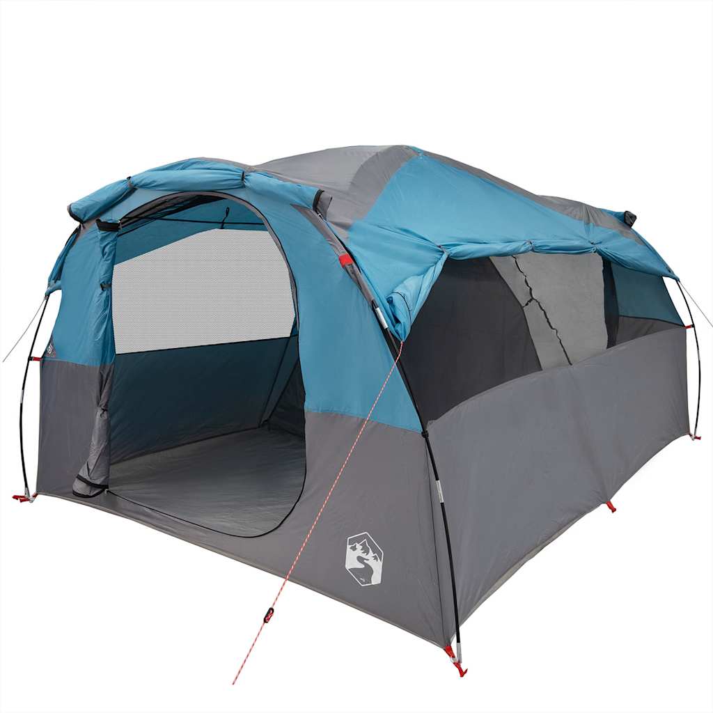vidaXL Tienda de campaña familiar túnel 6 personas impermeable azul - Image 4