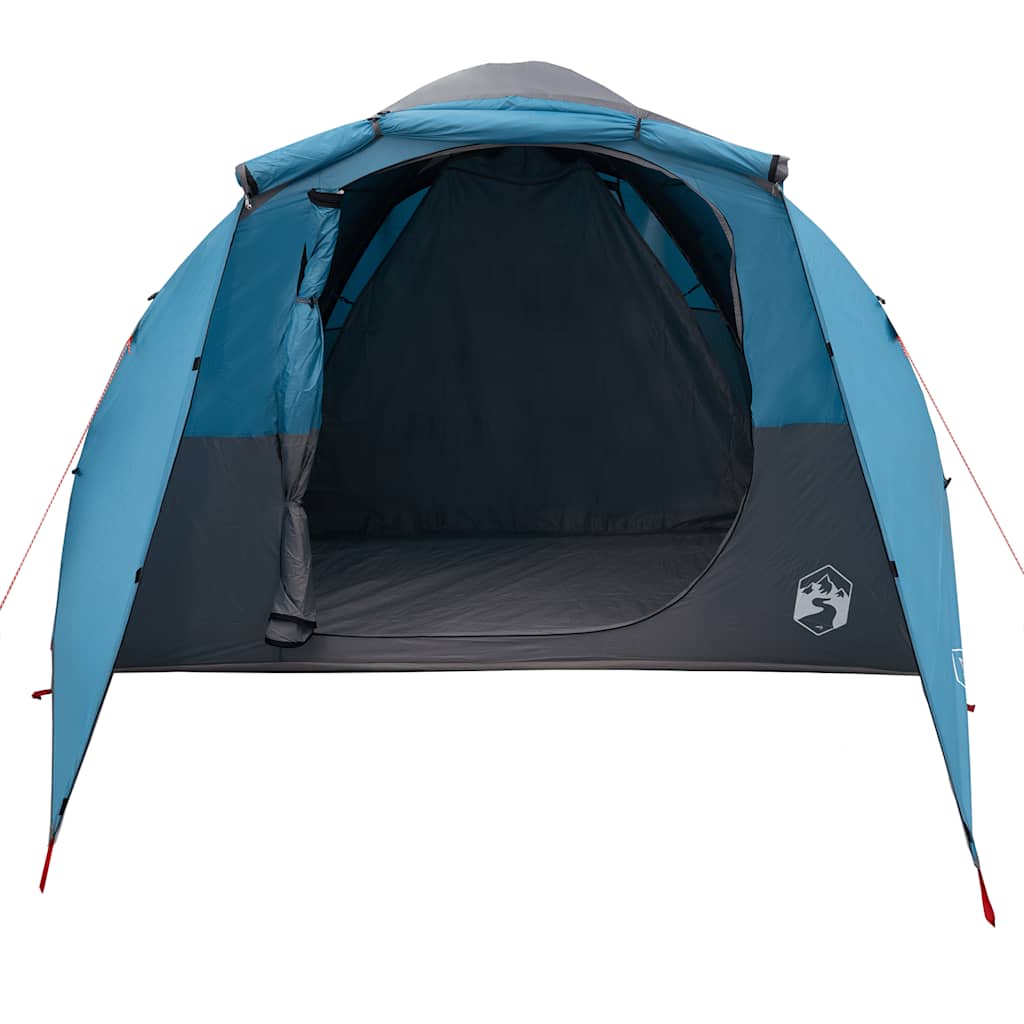 vidaXL Tienda de campaña familiar túnel 6 personas impermeable azul - Image 5