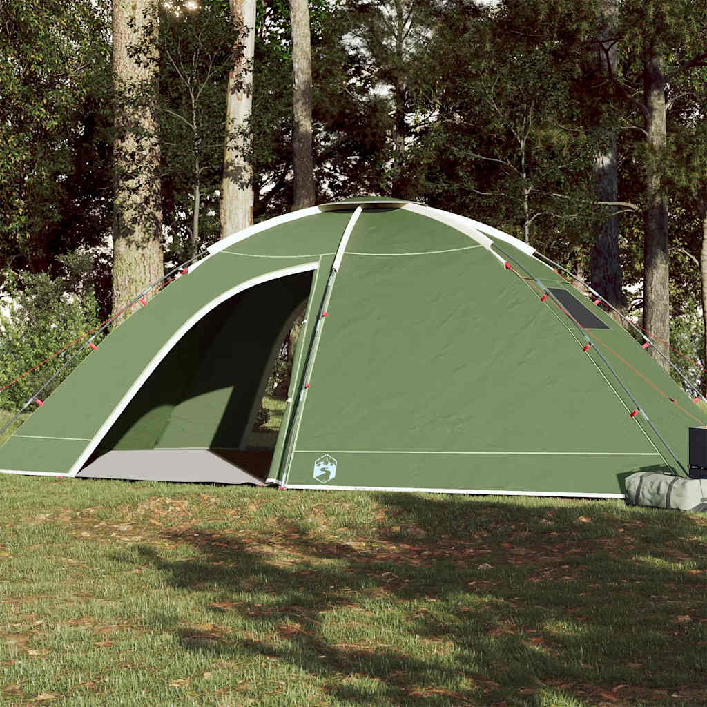 vidaXL Tienda de campaña para 8 personas impermeable verde