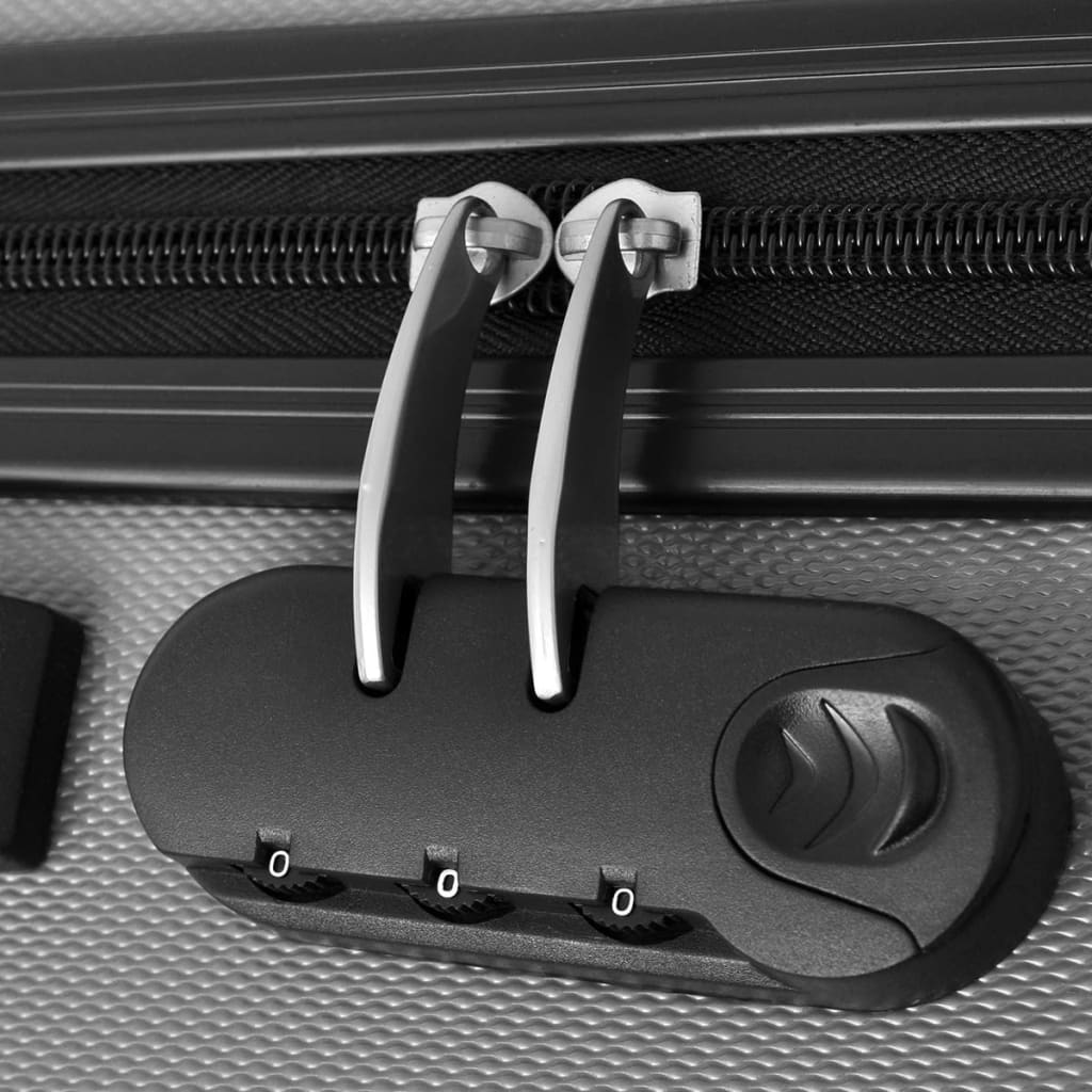 vidaXL Juego de maletas trolley rígidas 3 pzas plateado 45,5/55/66 cm - Image 5