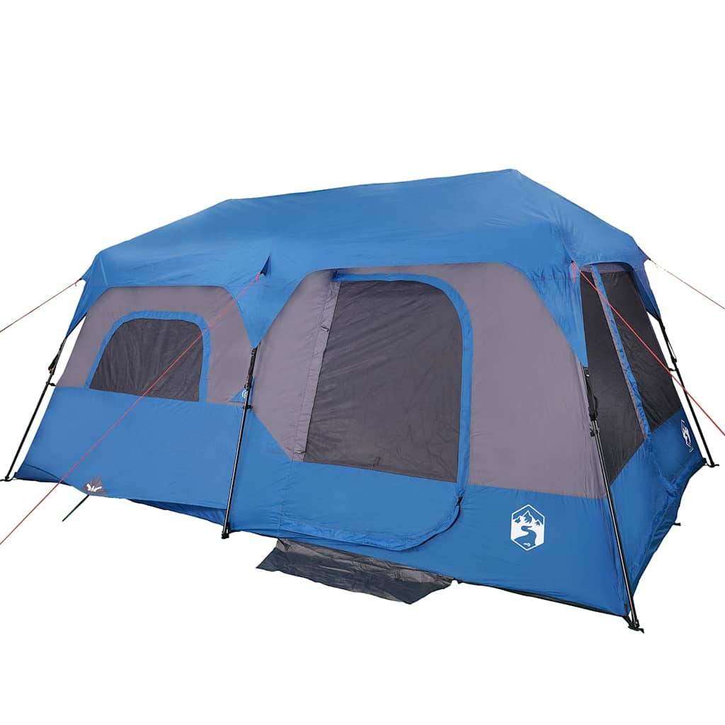 vidaXL Tienda familiar 9 personas impermeable apertura rápida azul - Image 6