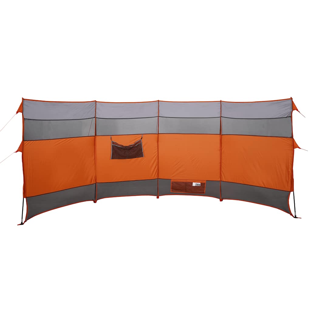 vidaXL Cortaviento de camping impermeable naranja 366x152x152 cm - Image 4