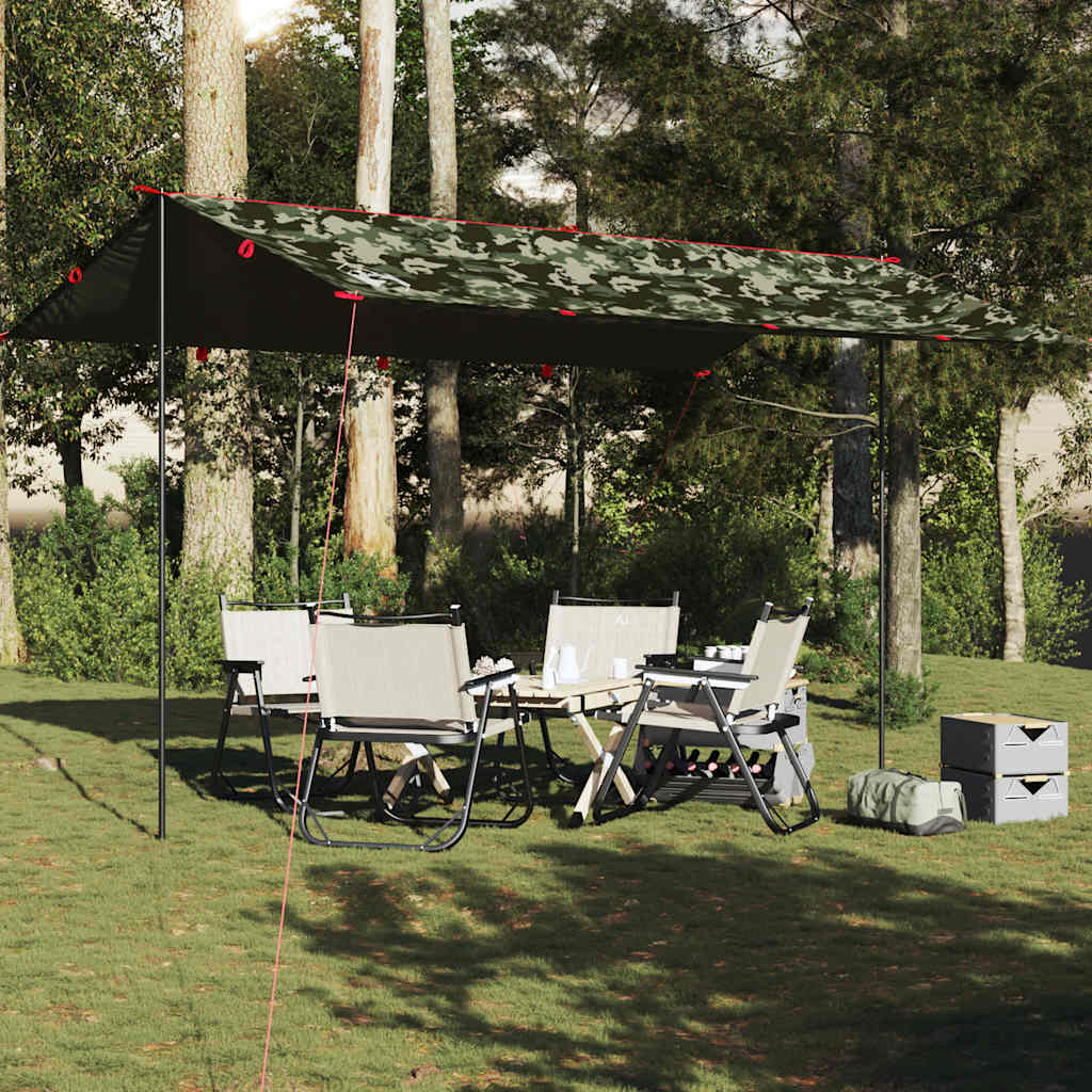 vidaXL Lona de camping impermeable camuflaje 506x306 cm