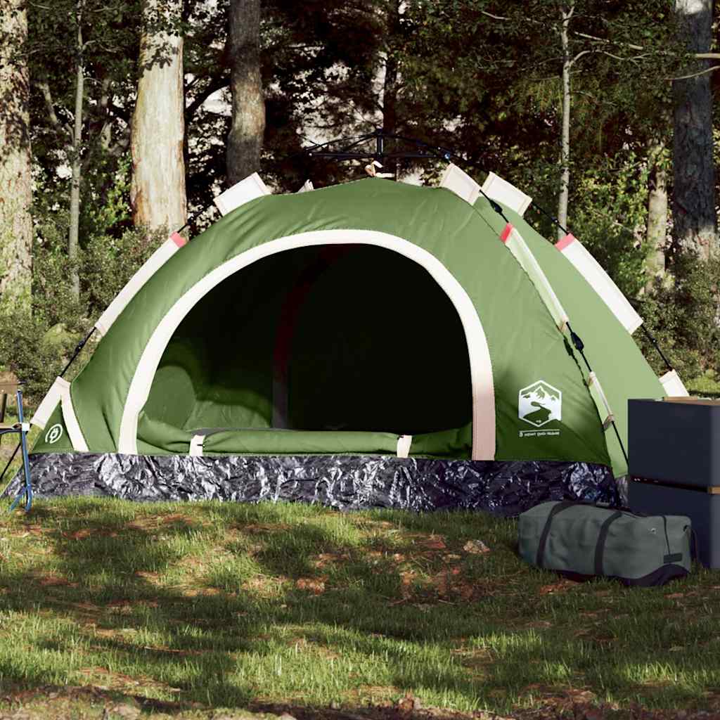 vidaXL Tienda de campaña 2 personas apertura rápida verde