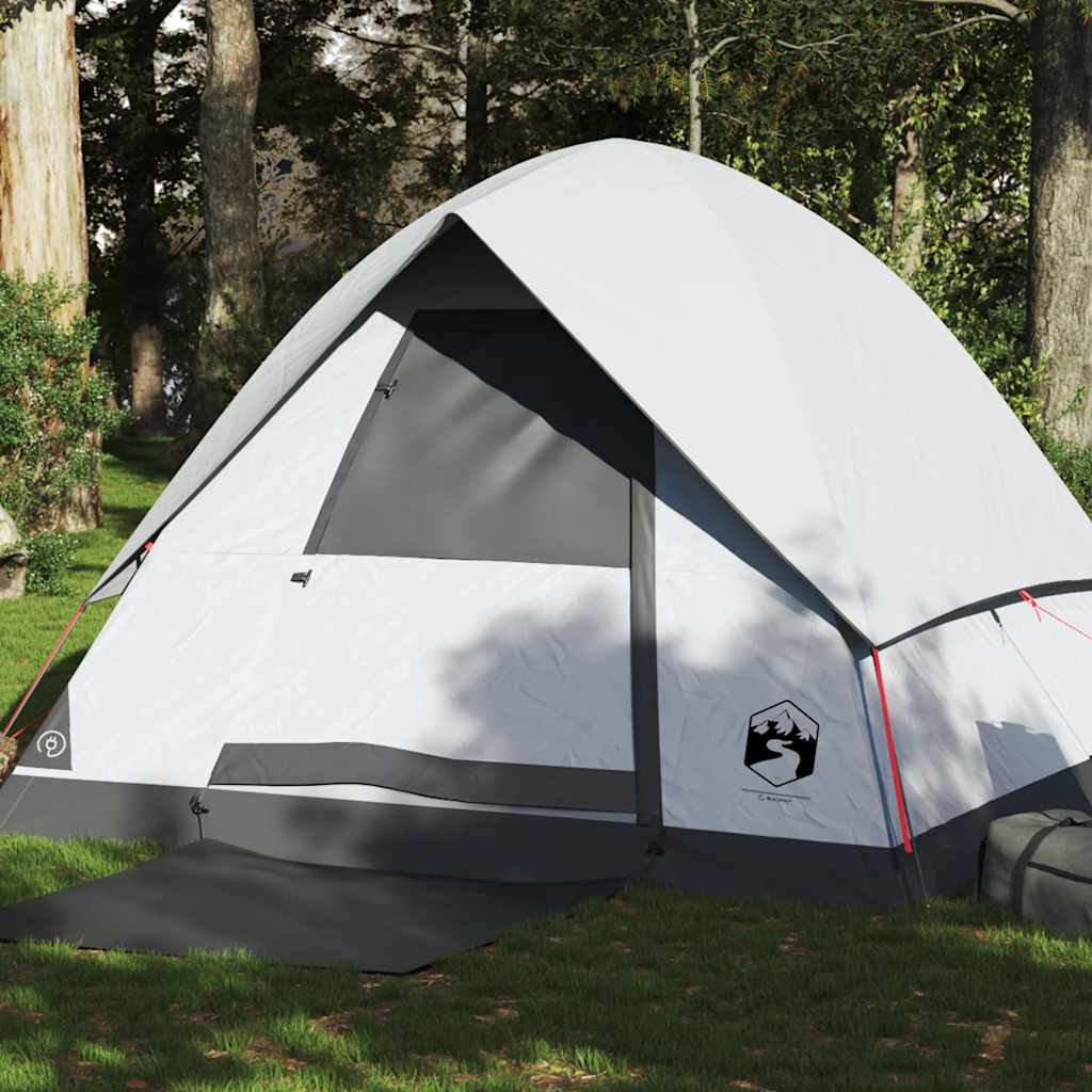 vidaXL Tienda de campaña iglú 4 personas tela opaca impermeable blanco