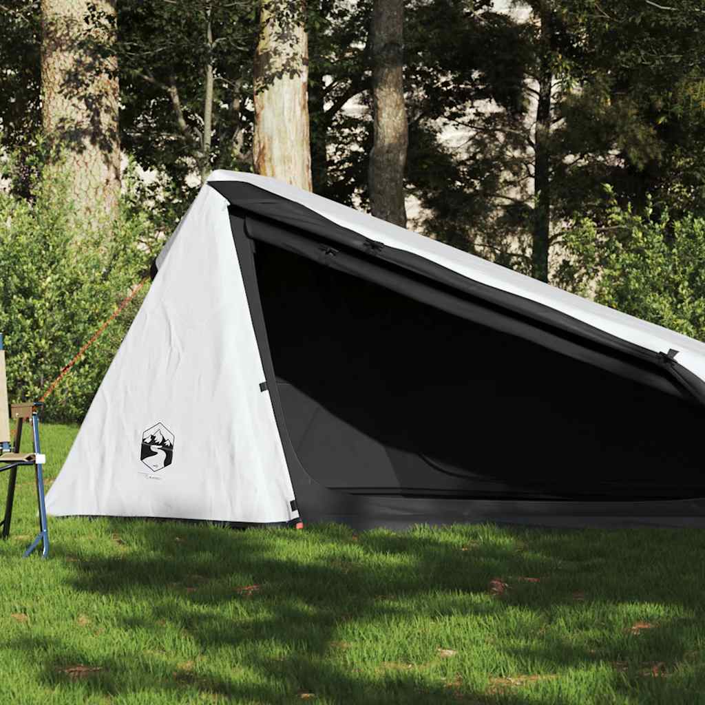 vidaXL Tienda de campaña túnel 1 persona tela opaca impermeable blanco