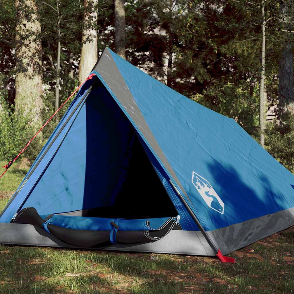 vidaXL Tienda de campaña para 2 personas impermeable azul