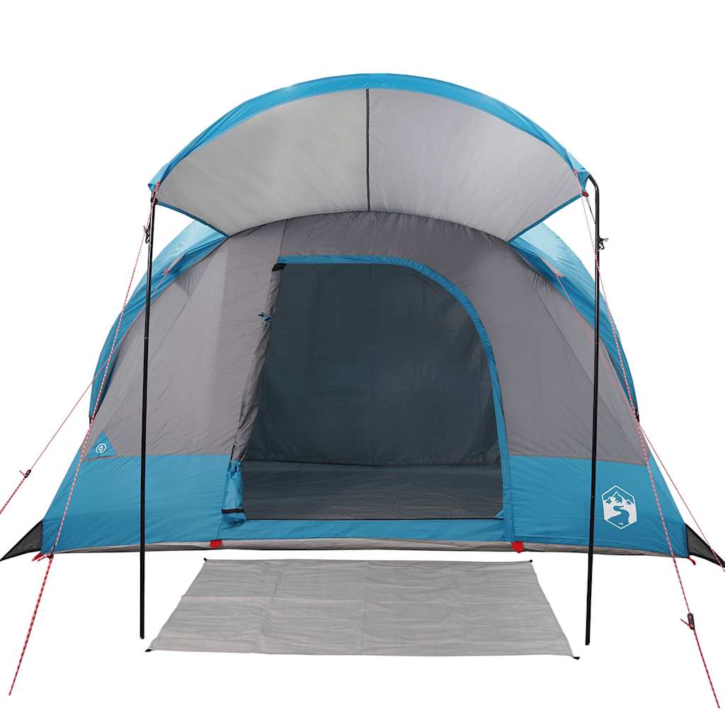 vidaXL Tienda de campaña familiar túnel 8 personas impermeable azul - Image 5