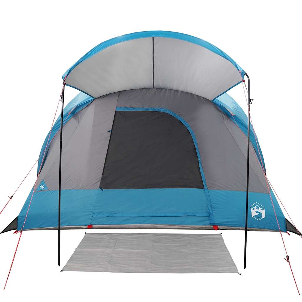 vidaXL Tienda de campaña familiar túnel 8 personas impermeable azul - Image 6