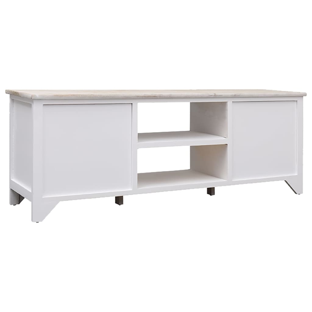 vidaXL Mueble para TV madera maciza de paulownia 108x30x40 cm - Image 3