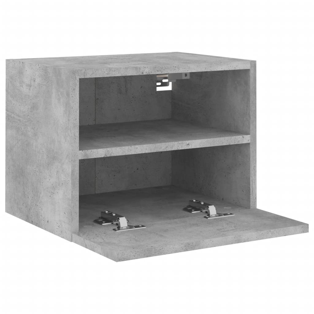vidaXL Mueble de pared TV madera ingeniería gris hormigón 40x30x30 cm - Image 6