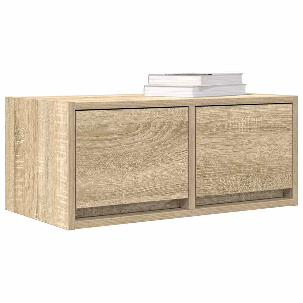 vidaXL Mueble para TV madera contrachapada roble ahumado 60x31x25,5 cm - Image 4