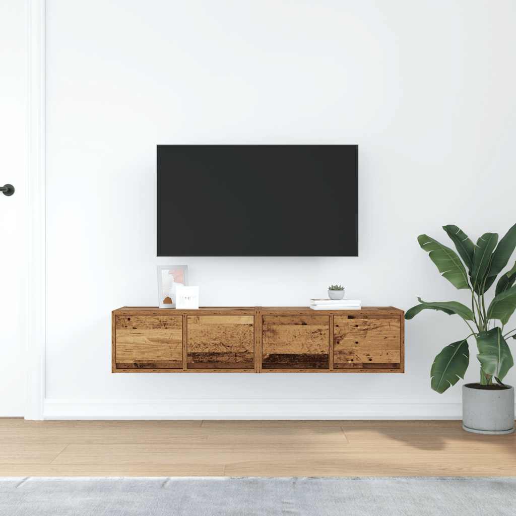 vidaXL Muebles de TV 2 uds 60x31x25,5 cm Madera ingeniería envejecida - Image 3