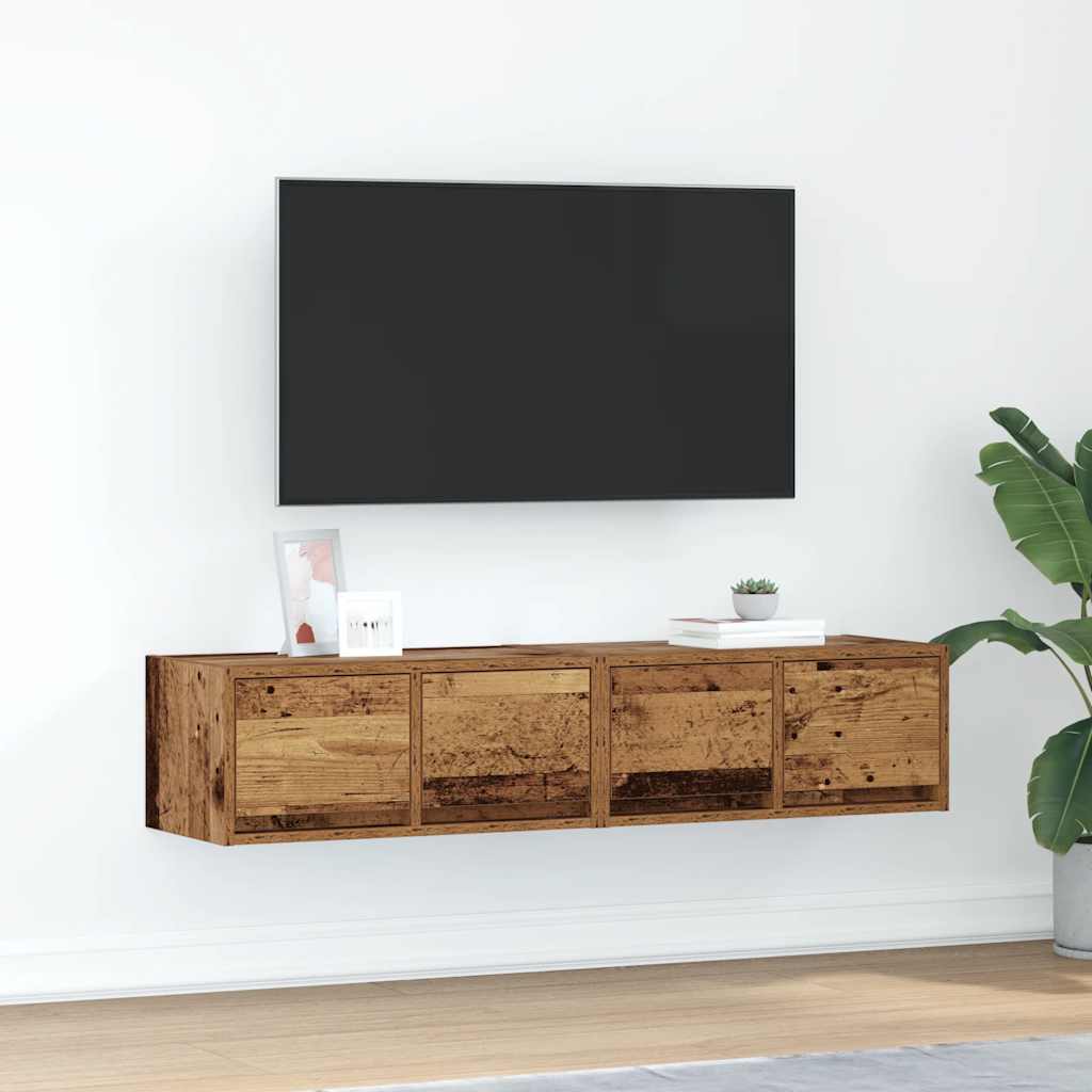vidaXL Muebles de TV 2 uds 60x31x25,5 cm Madera ingeniería envejecida