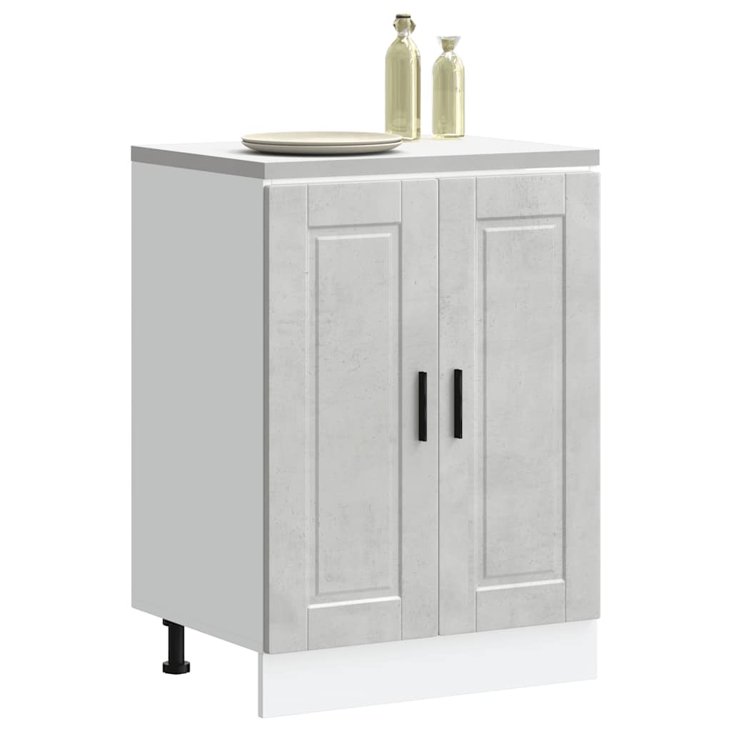 vidaXL Mueble bajo de cocina porto gris cemento madera reconstituida