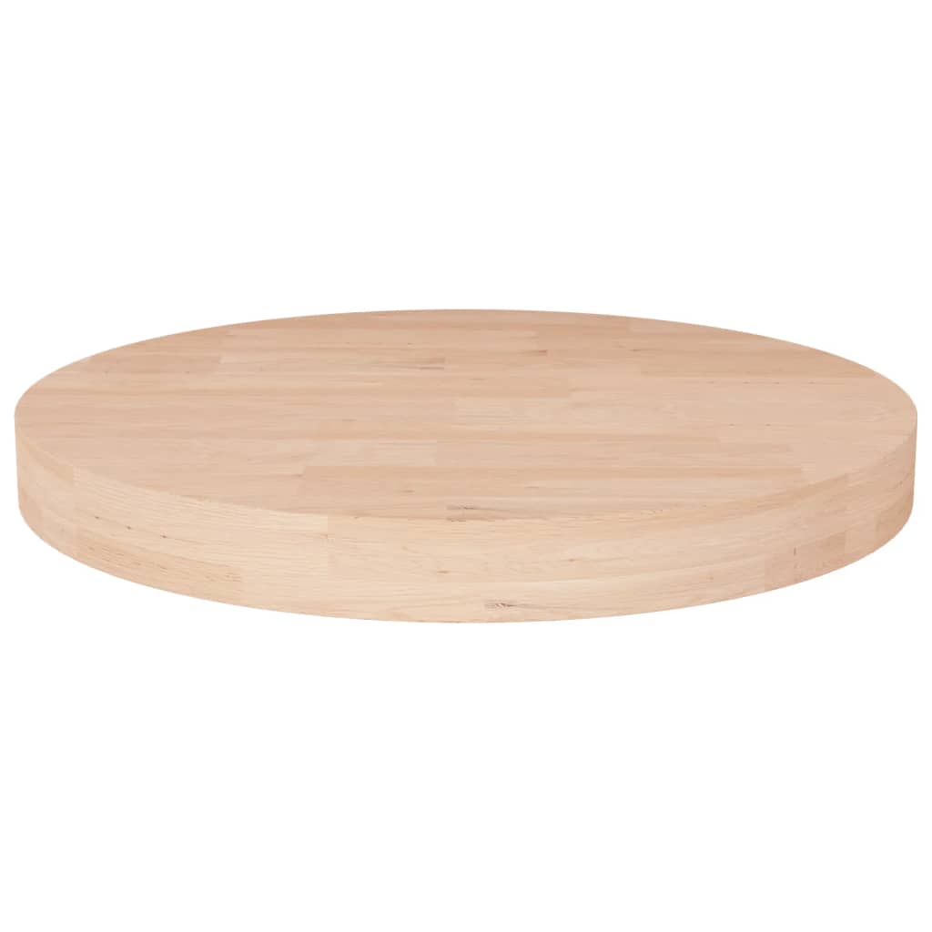 vidaXL Superficie de mesa redonda madera de roble sin tratar Ø40x4 cm
