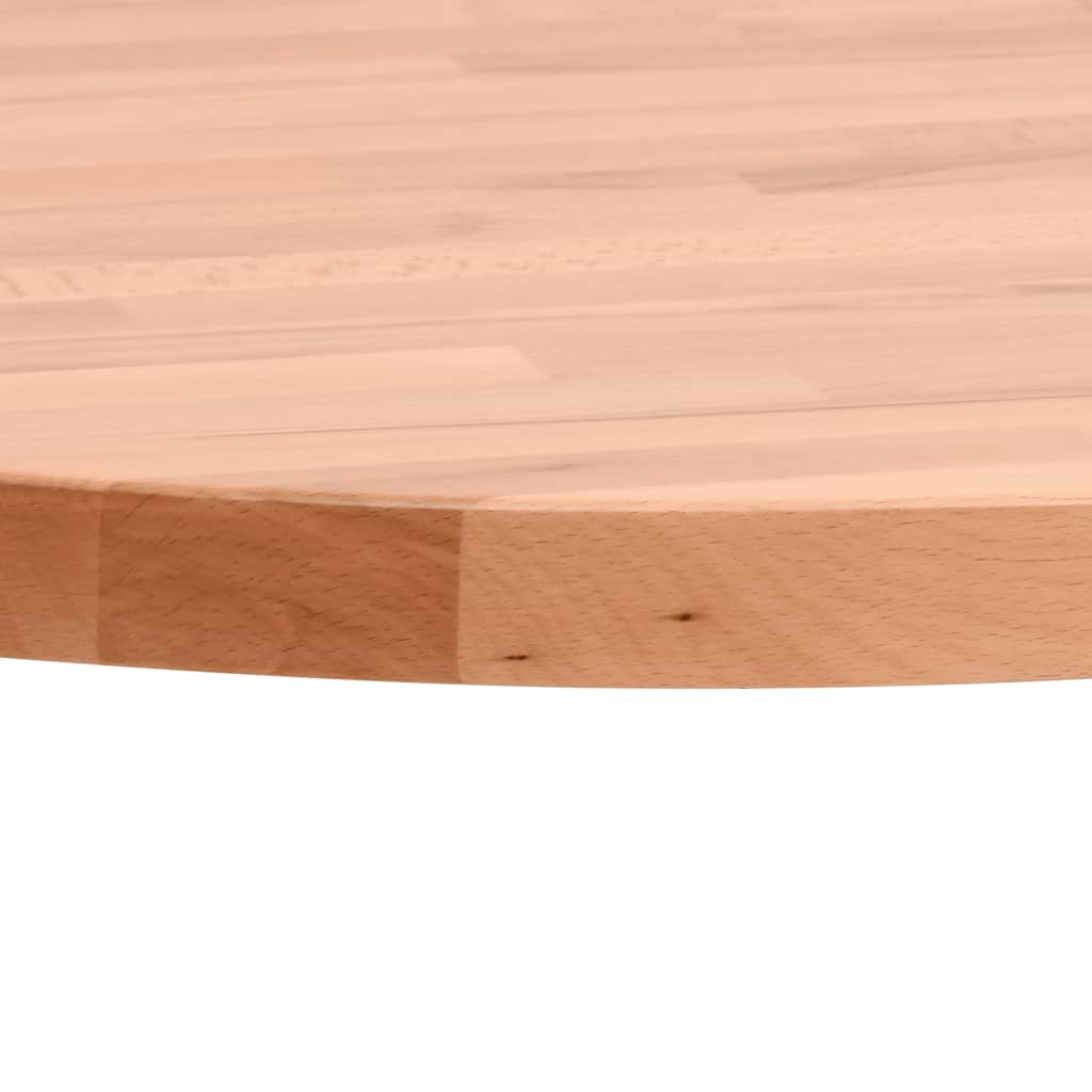 vidaXL Tablero redondo de madera maciza de haya Ø60x1,5 cm - Image 3