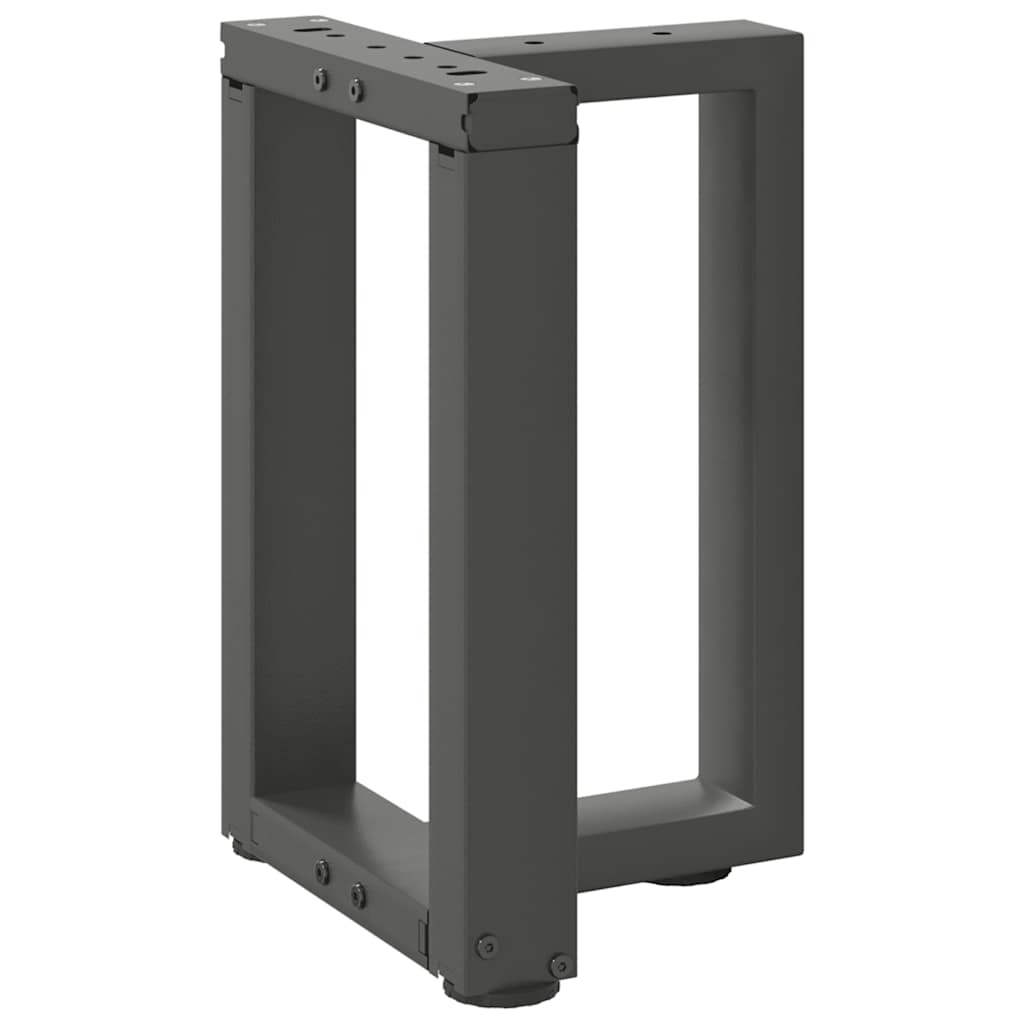 vidaXL Patas para mesa de centro en forma de T (2 unidades), antracita, 28 x 25 x (42-43) cm, acero - Image 3