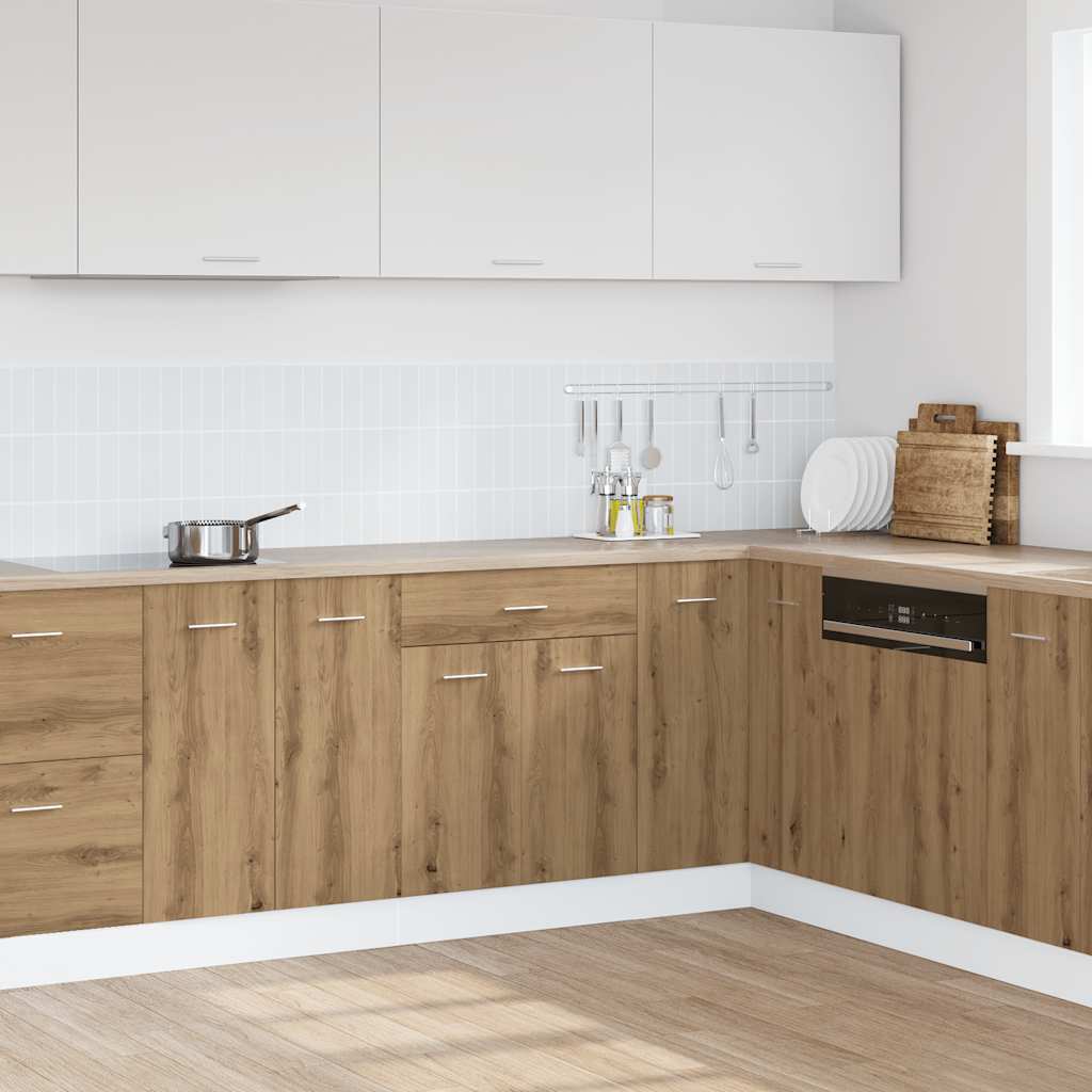 vidaXL Mueble bajo con cajón "Lyon" roble artesanal, 60 x 46 x 81,5 cm, madera de ingeniería