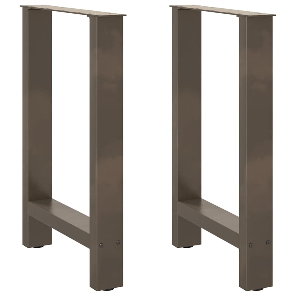 vidaXL Patas para mesa de comedor de acero natural (2 unidades, 60 x 72-73 cm)