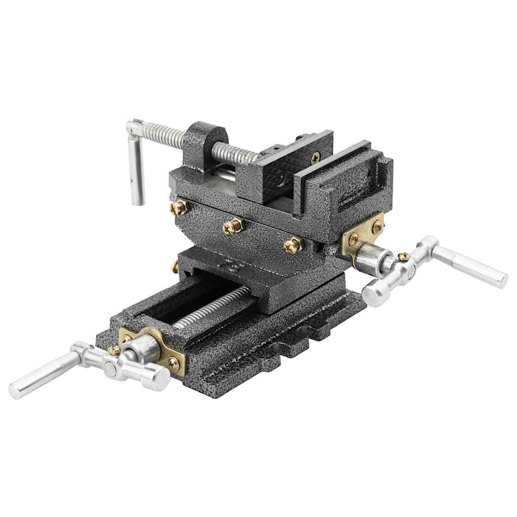vidaXL Tornillo de banco manual carro transversal 70 mm
