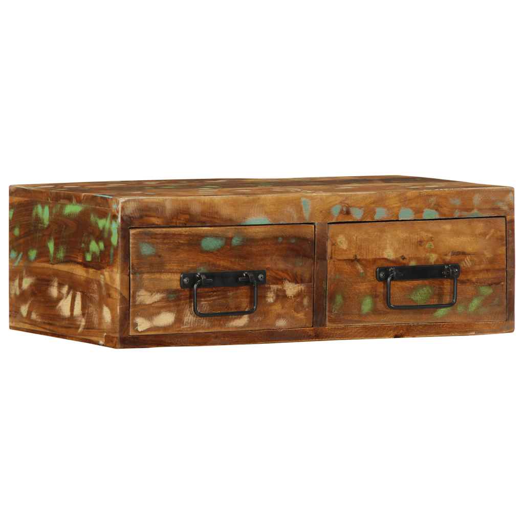 vidaXL Mueble de TV de pared madera maciza reciclada 60x30x19 cm