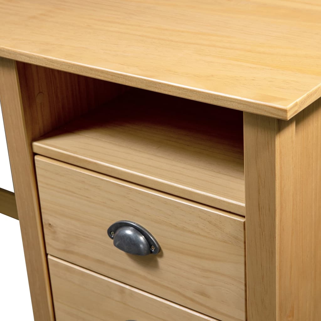 vidaXL Escritorio Hill con 3 cajones madera de pino 120x50x74 cm - Image 4