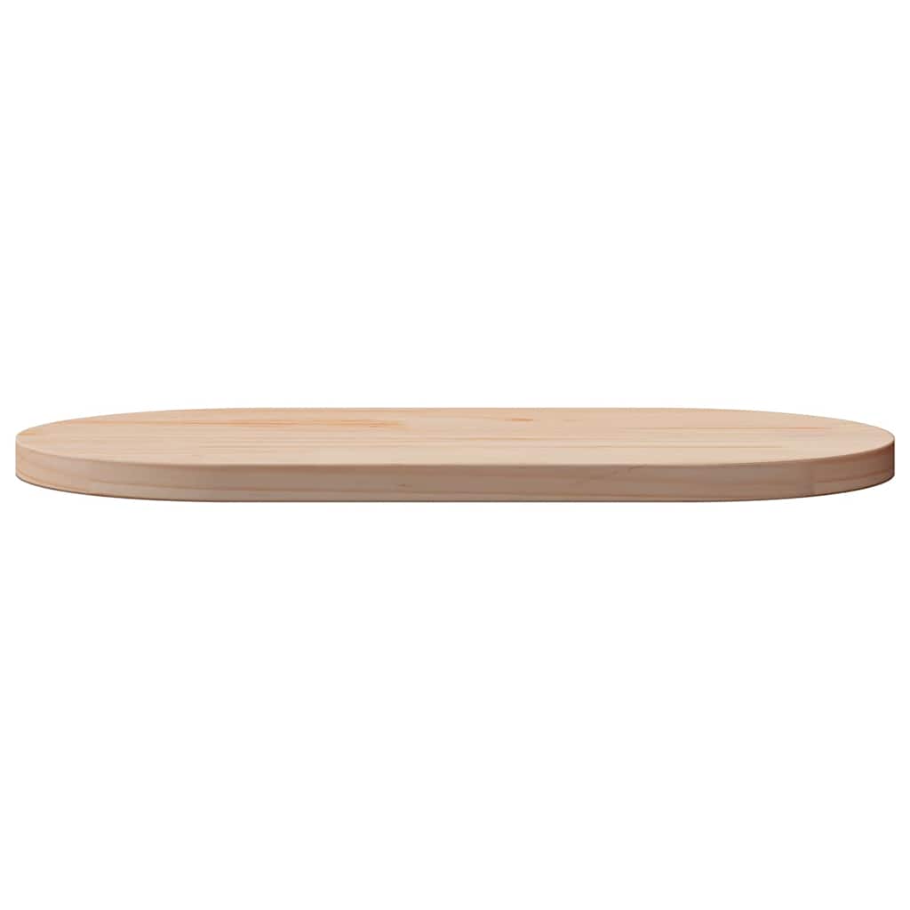 vidaXL Tablero de mesa 70x35x2,5 cm de madera maciza de pino ovalado - Image 3