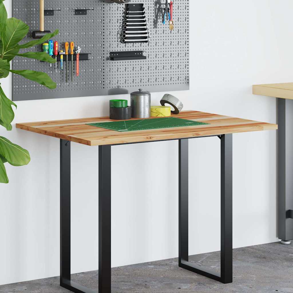 vidaXL Tablero escritorio madera maciza acacia sin tratar 80x70x2 cm - Image 3