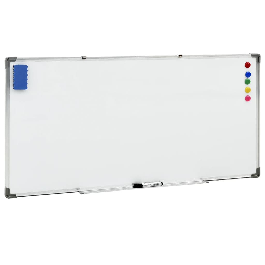 vidaXL Pizarra magnética acero blanco 110x60 cm