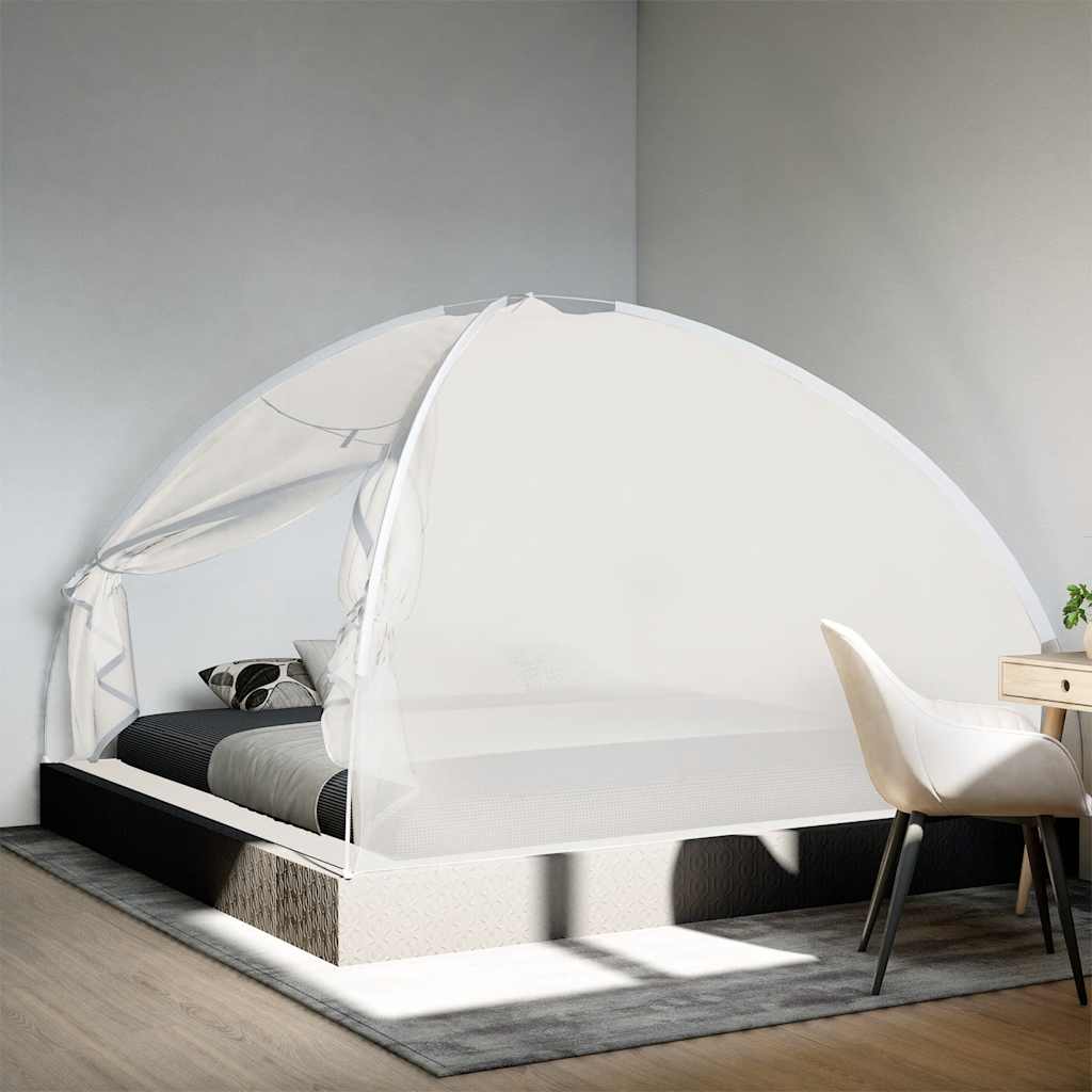 vidaXL Mosquitera con puertas Mongolia 220 malla blanco 200x200x135 cm